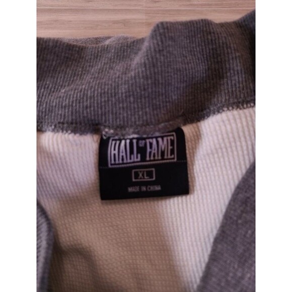 Hall of Fame Grey Fleece Jacket XL – Thermal Lined Zip Hoodie, Streetwear NWOT - Picture 2 of 10